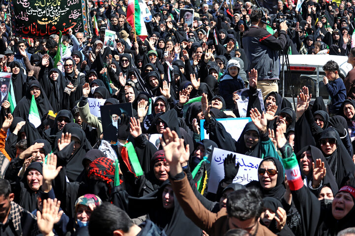 مراسم عزاداری چهلمین روز شهادت رهبر انقلاب در همدان