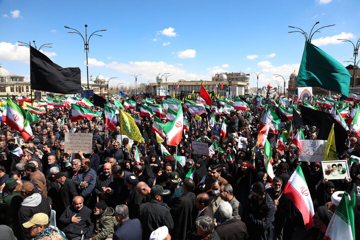 مراسم عزاداری چهلمین روز شهادت رهبر انقلاب در همدان