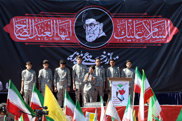 مراسم عزاداری چهلمین روز شهادت رهبر انقلاب در همدان