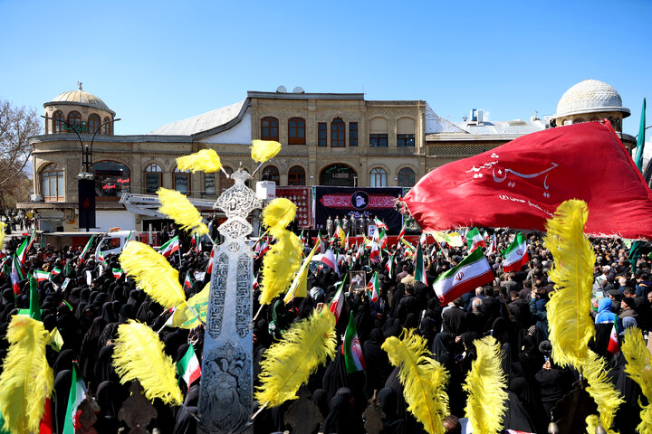 مراسم عزاداری چهلمین روز شهادت رهبر انقلاب در همدان