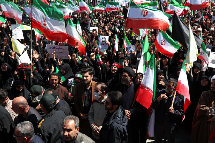مراسم عزاداری چهلمین روز شهادت رهبر انقلاب در همدان