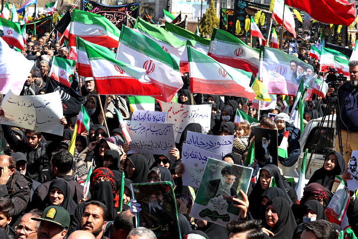 مراسم عزاداری چهلمین روز شهادت رهبر انقلاب در همدان