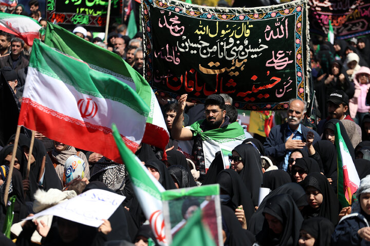 مراسم عزاداری چهلمین روز شهادت رهبر انقلاب در همدان