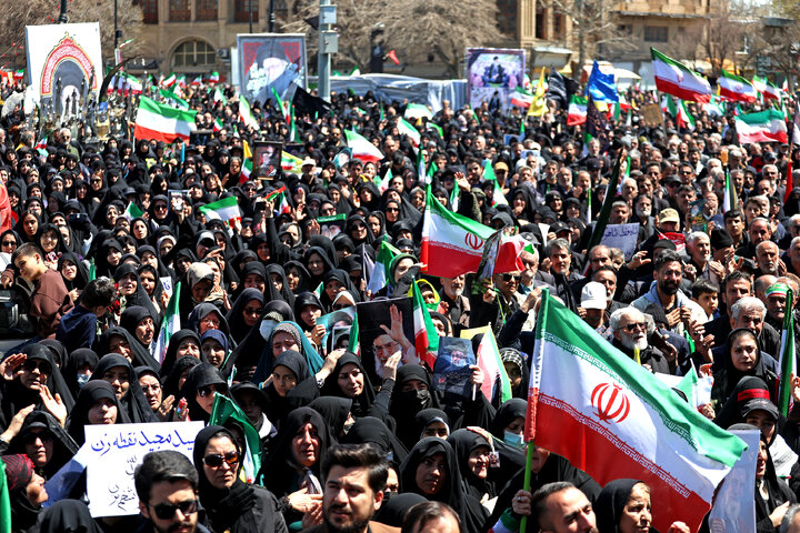 مراسم عزاداری چهلمین روز شهادت رهبر انقلاب در همدان