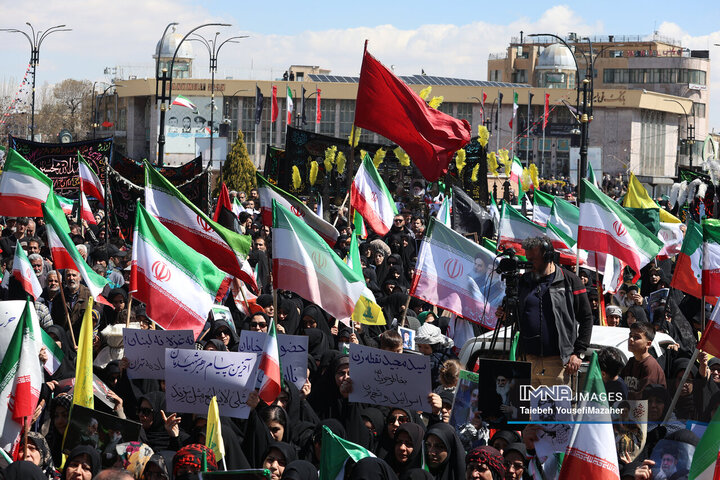 مراسم عزاداری چهلمین روز شهادت رهبر انقلاب در همدان