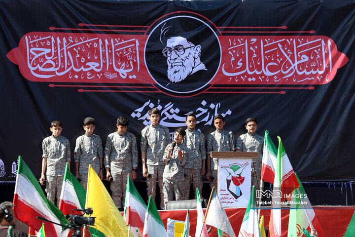 مراسم عزاداری چهلمین روز شهادت رهبر انقلاب در همدان