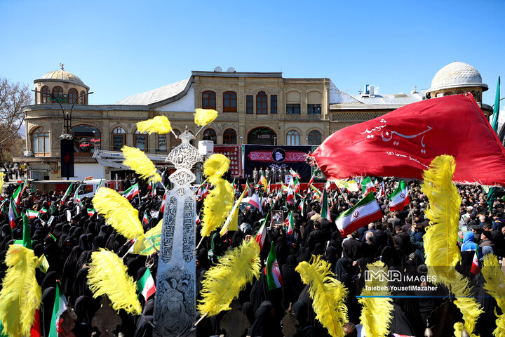 مراسم عزاداری چهلمین روز شهادت رهبر انقلاب در همدان