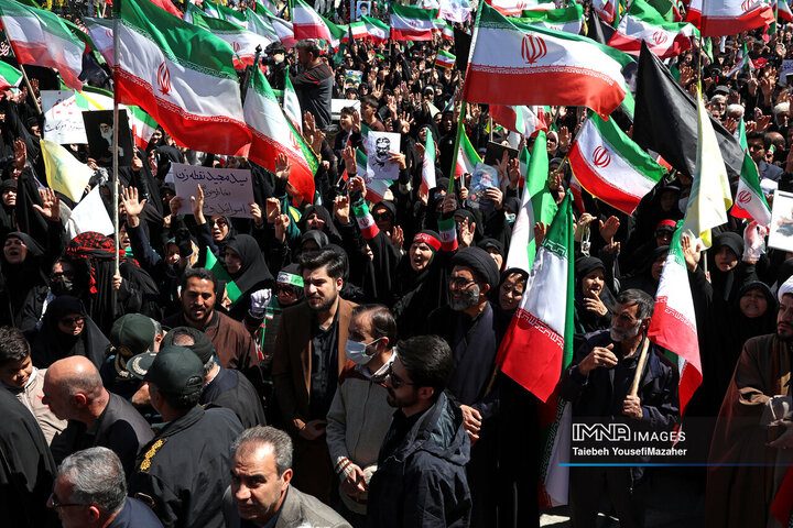 مراسم عزاداری چهلمین روز شهادت رهبر انقلاب در همدان