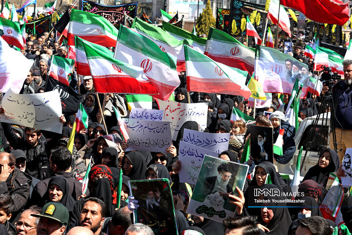 مراسم عزاداری چهلمین روز شهادت رهبر انقلاب در همدان