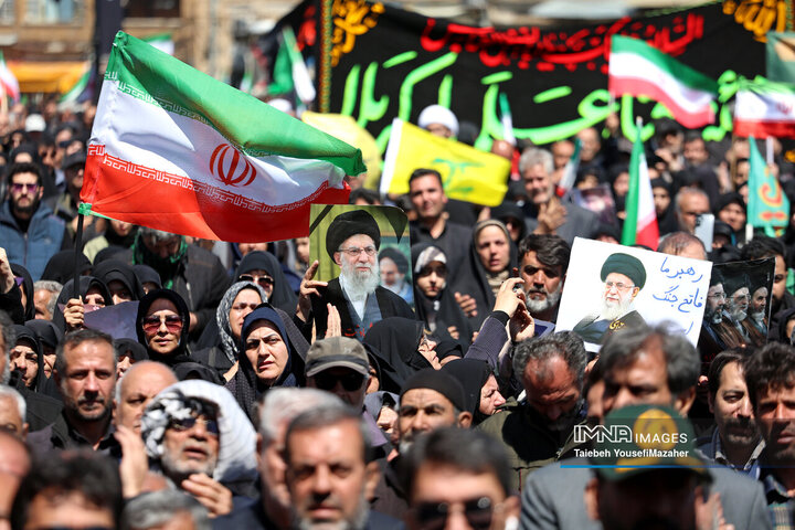 مراسم عزاداری چهلمین روز شهادت رهبر انقلاب در همدان
