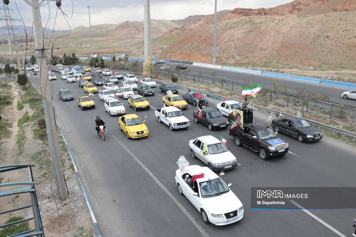 بزگترین کاروان خودرویی اقتدار ملی در تبریز