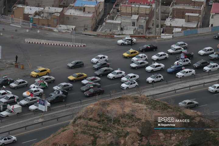 بزگترین کاروان خودرویی اقتدار ملی در تبریز