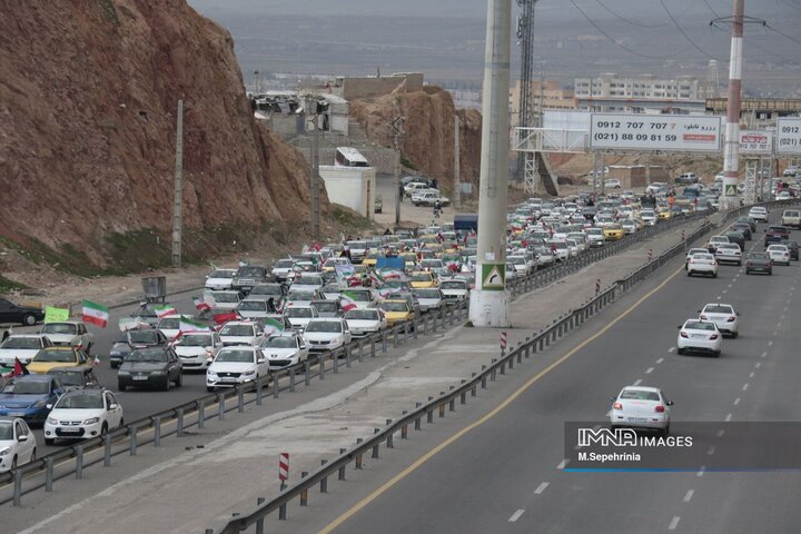 بزگترین کاروان خودرویی اقتدار ملی در تبریز