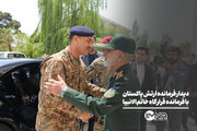 دیدار فرمانده ارتش پاکستان با فرمانده قرارگاه خاتم‌الانبیا