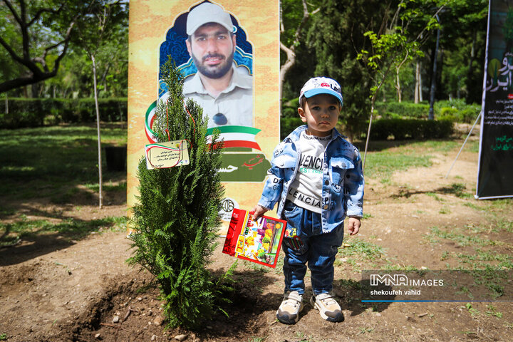 کاشت درخت در اصفهان به یاد شهدای جنگ رمضان