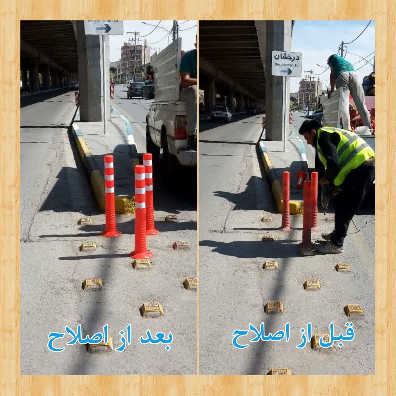 ایمن‌سازی ۱۰ نقطه حادثه‌خیز در منطقه ۱۱ اصفهان