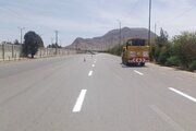 خط‌کشی طولی و ایمن‌سازی بلوار رضوان اصفهان برای دسترسی ایمن به باغ ارغوان و کمپ تندرستی