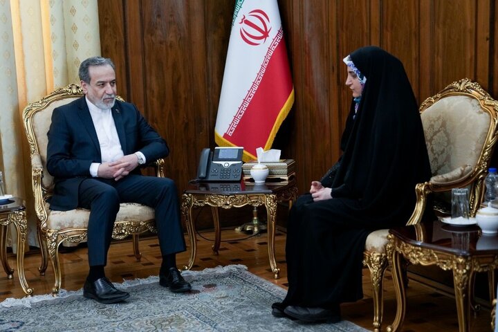 دیدار مهدیه اسفندیاری با عراقچی