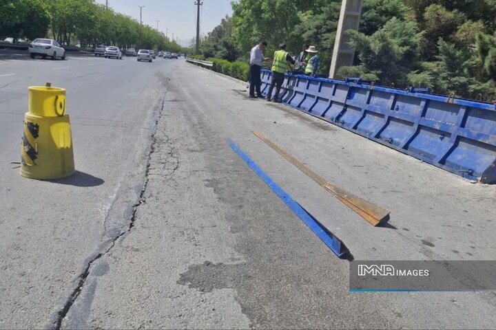 منطقه ۱۰ پیشگام ایمنی شهری؛ نخستین اجرای نیوجرسی درجاریز بزرگراهی در اصفهان