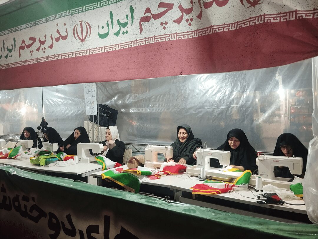 روایت زنانه از دوخت پرچم ایران در موکب‌ها