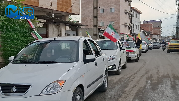 فیلم| رژه خودرویی آملی‌ها در ایستگاه ۵۶