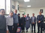 تجلیل از کارگر نمونه و جانباز جنگ رمضان در منطقه ۶ اصفهان