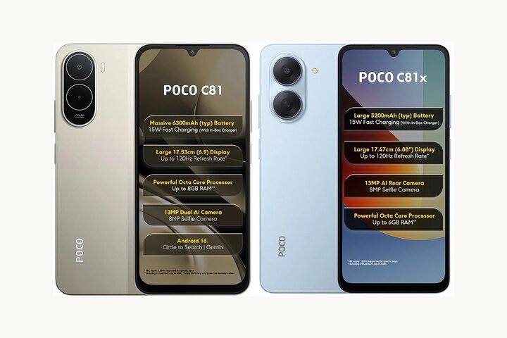 پوکوC81 و C81x معرفی شد + قیمت و مشخصات