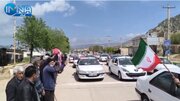 فیلم| رژه تراکتور و خودروها در آسمان‌آباد استان ایلام