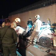 برخورد خودرو با پل عابر پیاده در تهران ۲ کشته برجای گذاشت
