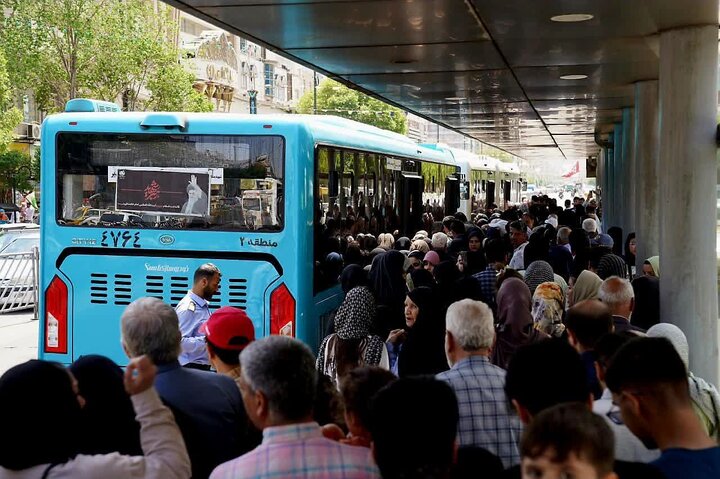 خدمات‌دهی رایگان ناوگان اتوبوسرانی مشهد در روز زیارتی امام رضا(ع)