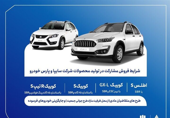 فروش مشارکت در تولید محصولات گروه سایپا از سه‌شنبه آغاز می‌شود