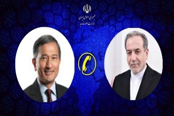 گفت‌وگوی تلفنی وزیر امور خارجه ایران و سنگاپور