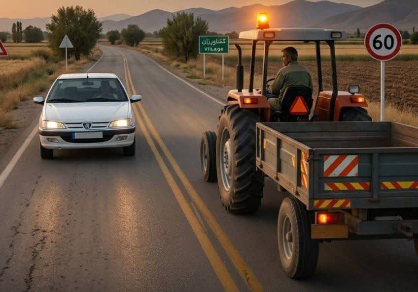 هشدار پلیس‌راه به رانندگان وسایل نقلیه کشاورزی در راستای رعایت قوانین