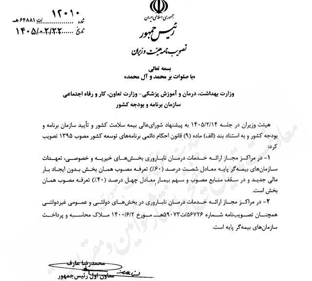 سهم جدید بیمه‌ها در پرداخت هزینه درمان ناباروری ابلاغ شد