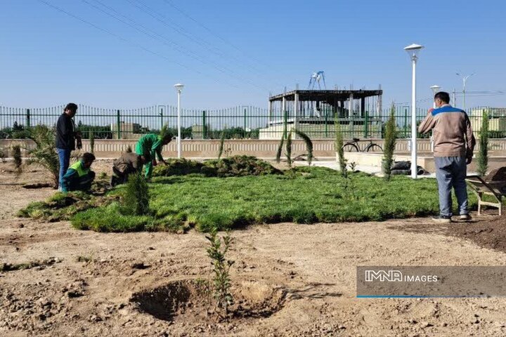 کاشت ۲۰۰۰ اصله درخت در پارک پردیس موعود منطقه ۱۴ اصفهان