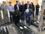 حضور رئیس سازمان محیط زیست در گلزار شهدای محیط‌بان کردستان