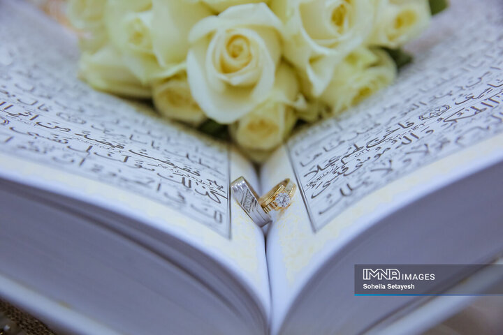 پیوند آسمانی ۳۲ زوج جوان در حرم شاهچراغ