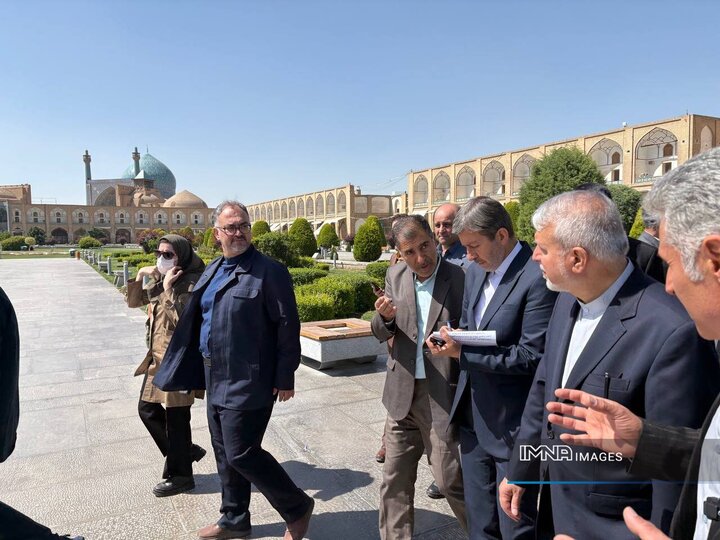 نماد بازی چوگان در میدان نقش جهان با حضور وزیر میراث فرهنگی رونمایی شد + فیلم