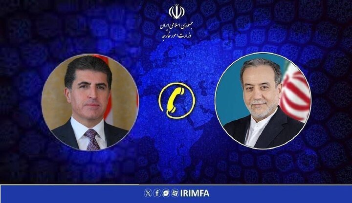 روابط ایران-عراق و تحولات منطقه، محور گفت‌وگوی عراقچی و بارزانی
