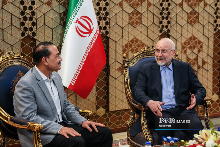 دیدار فرمانده ارتش پاکستان با رئیس مجلس شورای اسلامی