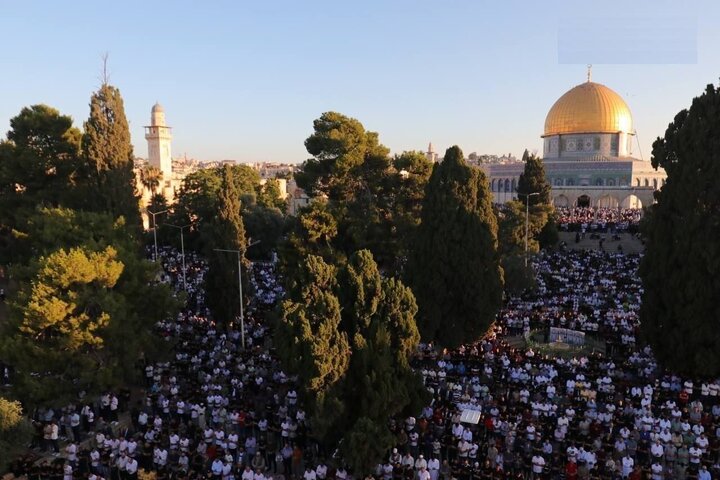 نماز عید سعید قربان در مسجد الاقصی برگزار شد