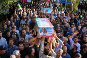 مراسم تشییع شهیدان «مصطفی امینی» و «عبدالحسین شیخ‌کوپائی»