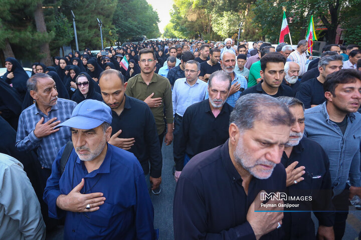 مراسم تشییع شهیدان «مصطفی امینی» و «عبدالحسین شیخ‌کوپائی»