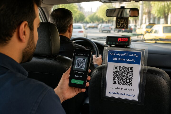 کرج در مسیر تاکسی‌های هوشمند؛ «کیوآرکد» جای پول نقد را می‌گیرد؟