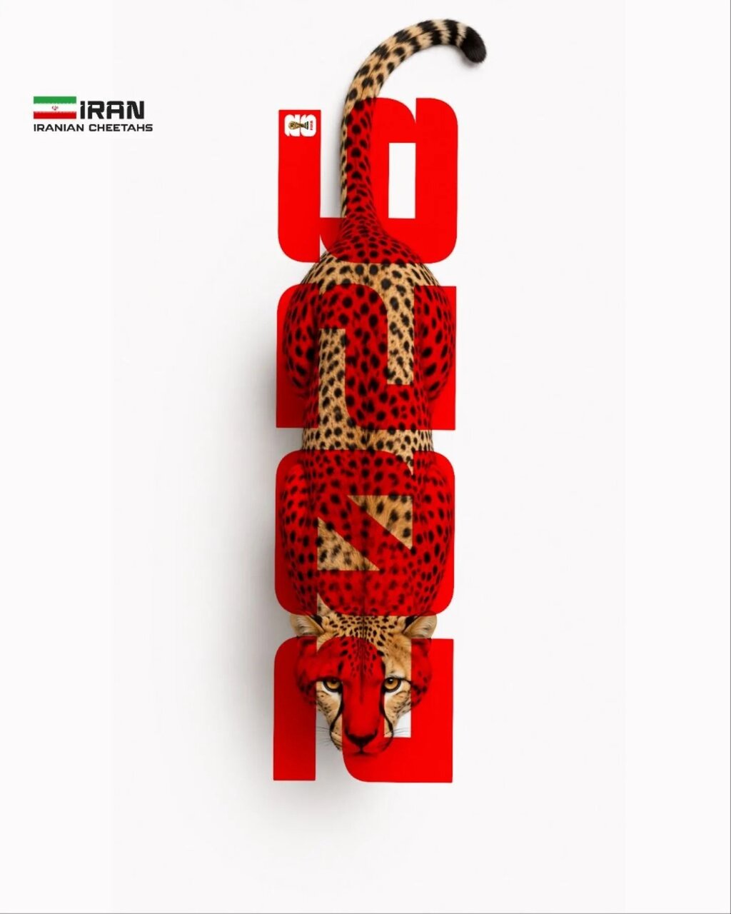 طرح گرافیکی صفحه تیم ملی با یوز ایرانی برای جام جهانی ۲۰۲۶ + عکس