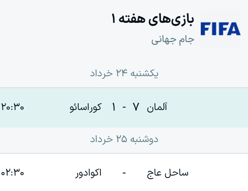 جدول گروه E جام جهانی ۲۰۲۶ + نتایج