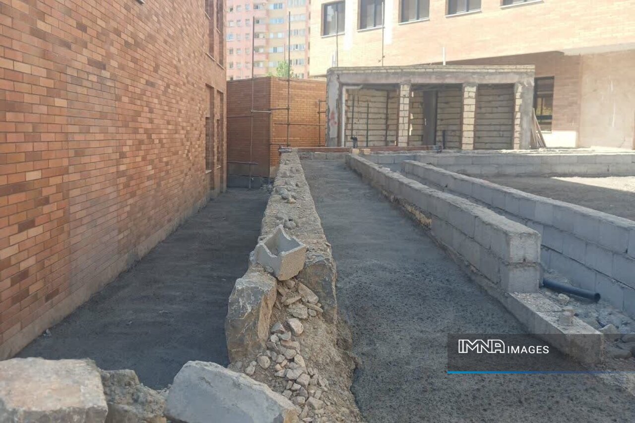 پیشرفت ۷۵ درصدی عملیات عمرانی محوطه فرهنگسرای شهید کشوری اصفهان