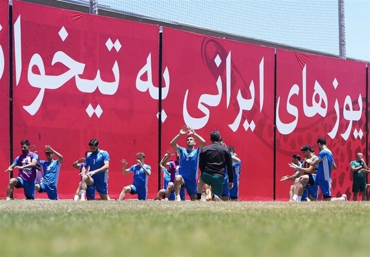 برگزاری آخرین تمرین تیم ملی پیش از بازی با بلژیک