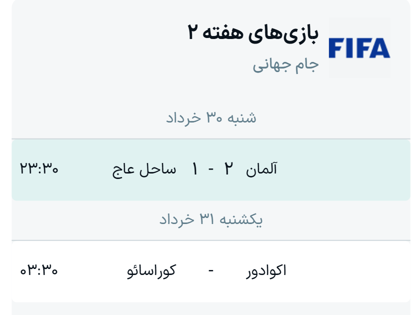 جدول گروه E جام جهانی ۲۰۲۶ + نتایج