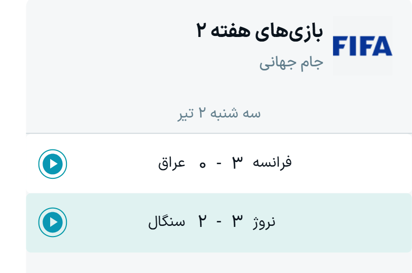 جدول نتایج بازی‌های گروه I جام جهانی ۲۰۲۶